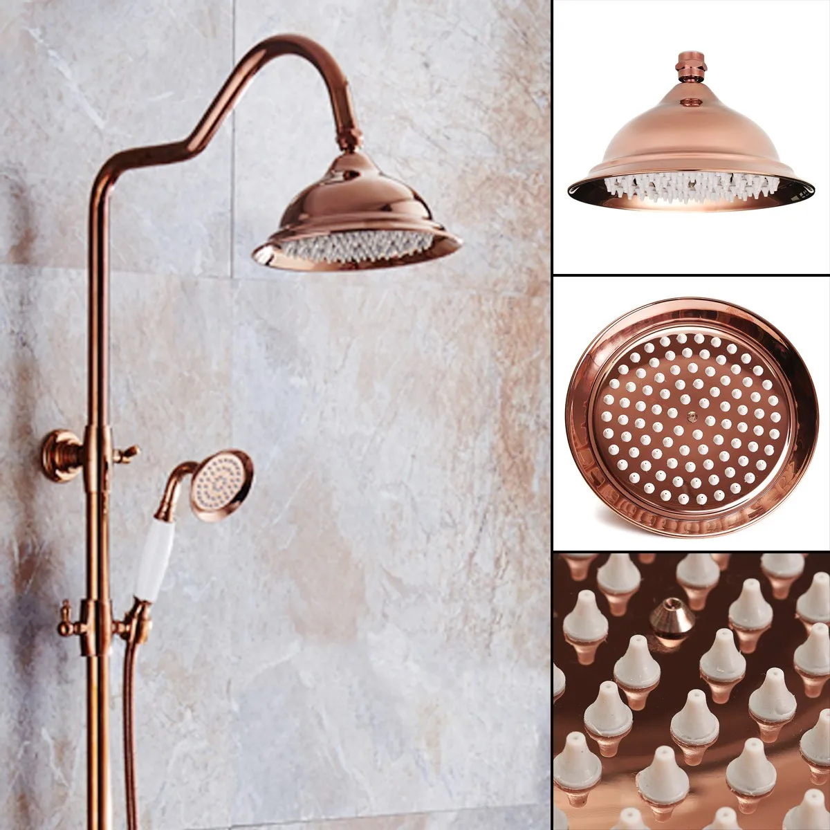 New 8 inch Antique Vintage Red Copper Rose Gold Round Bathroom Rain Shower Head Home Bathroom Product
New 8 inch Antique Vintage Red Copper Rose Gold Round Bathroom Rain Shower Head Home Bathroom Product