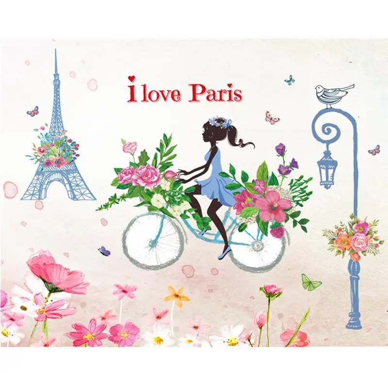 Romantic Paris Wall Sticker Eiffel Tower Street Light Bicycle Flower Girl Bedroom Living Room Decoration Beautiful Wall Sticker
Romantic Paris Wall Sticker Eiffel Tower Street Light Bicycle Flower Girl Bedroom Living Room Decoration Beautiful Wall Sticker