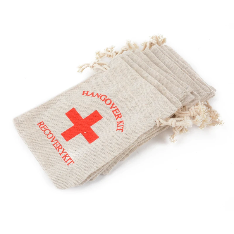 10PCS Hangover Recovery Kit Souvenirs Holder Bag Cotton Linen First Aid Rustic Bag For Party Favors Decor
10PCS Hangover Recovery Kit Souvenirs Holder Bag Cotton Linen First Aid Rustic Bag For Party Favors Decor