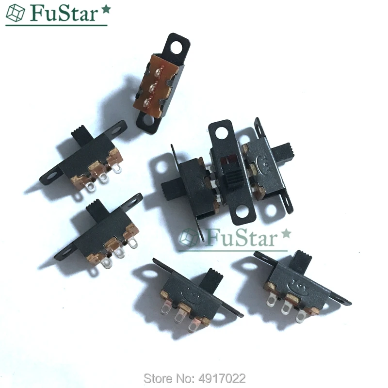 

10Pcs SS12F15 SS12F15VG4 Toggle Switch 3PIN 1P2T Slide Switch Handle high 4mm SS-12F15 DIP3 Hot