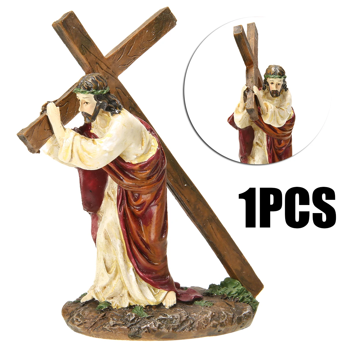 Resin Crucifix Jesus Ornament Statue Christ Figure Statue Catholic Religious Decor Accessories
Resin Crucifix Jesus Ornament Statue Christ Figure Statue Catholic Religious Decor Accessories