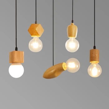Home Dining Room Wooden pendant lights E27 Modern hanging lamp for living room/bedroom vintage light nordic luminaire suspendu
Home Dining Room Wooden pendant lights E27 Modern hanging lamp for living room/bedroom vintage light nordic luminaire suspendu