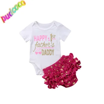 2019 Cute Baby Girls 1St Fathers Day Outfits Clothes Tops Romper+Ruffles Shorts Set Hot
2019 Cute Baby Girls 1St Fathers Day Outfits Clothes Tops Romper+Ruffles Shorts Set Hot