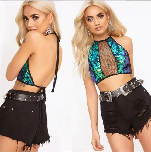 Summer Fashion Women Sequined Tops Sleeveless Hollow Out Crop Top Clothes Bustier Tank Vest
Summer Fashion Women Sequined Tops Sleeveless Hollow Out Crop Top Clothes Bustier Tank Vest