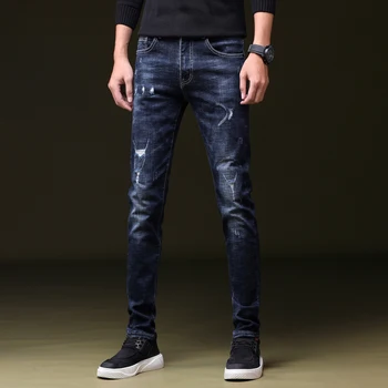 2018 Autumn Slim Fit Jeans Men Ripped Hole Male Skinny Jeans Fashion Distressed Streetwear Denim Pencil Trousers
2018 Autumn Slim Fit Jeans Men Ripped Hole Male Skinny Jeans Fashion Distressed Streetwear Denim Pencil Trousers