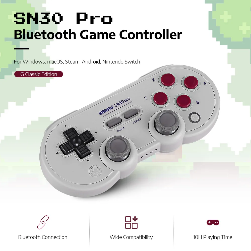 NEW 8Bitdo SN30 Pro G SN Wireless Bluetooth Gamepad Controller with Joystick for Windows Android macOS Nintendo Switch Steam
NEW 8Bitdo SN30 Pro G SN Wireless Bluetooth Gamepad Controller with Joystick for Windows Android macOS Nintendo Switch Steam