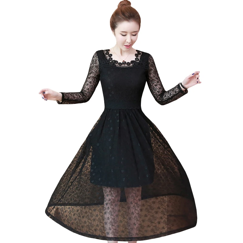 2019 New Women Spring Summer Elegant Black A-Line Lace Dress Casual Vintagelong Sleeve Party Dresses Vestidos Plus Size 5XL
2019 New Women Spring Summer Elegant Black A-Line Lace Dress Casual Vintagelong Sleeve Party Dresses Vestidos Plus Size 5XL
