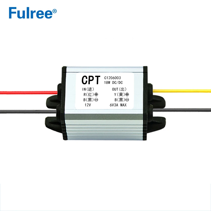 

Waterproof 12V to 6V 3A 18W DC-DC Car Power Converter Step Down Buck Voltage Regulator Supply Module Input DC 9V-22V