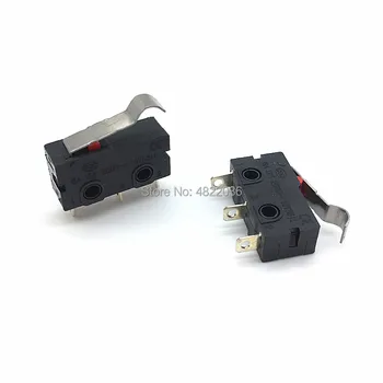 

10pcs Limited Switch 3 Pin NO NC 5A 250VAC Micro Switch KW12 ARC Lever 16mm