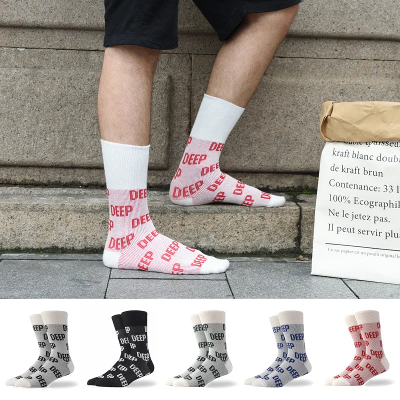 Men Socks Funny Happy Stripes Letter Hip-hop Harajuku Street Style Male Fashion Casual Ventilation Cotton Skate Socks winter
Men Socks Funny Happy Stripes Letter Hip-hop Harajuku Street Style Male Fashion Casual Ventilation Cotton Skate Socks winter