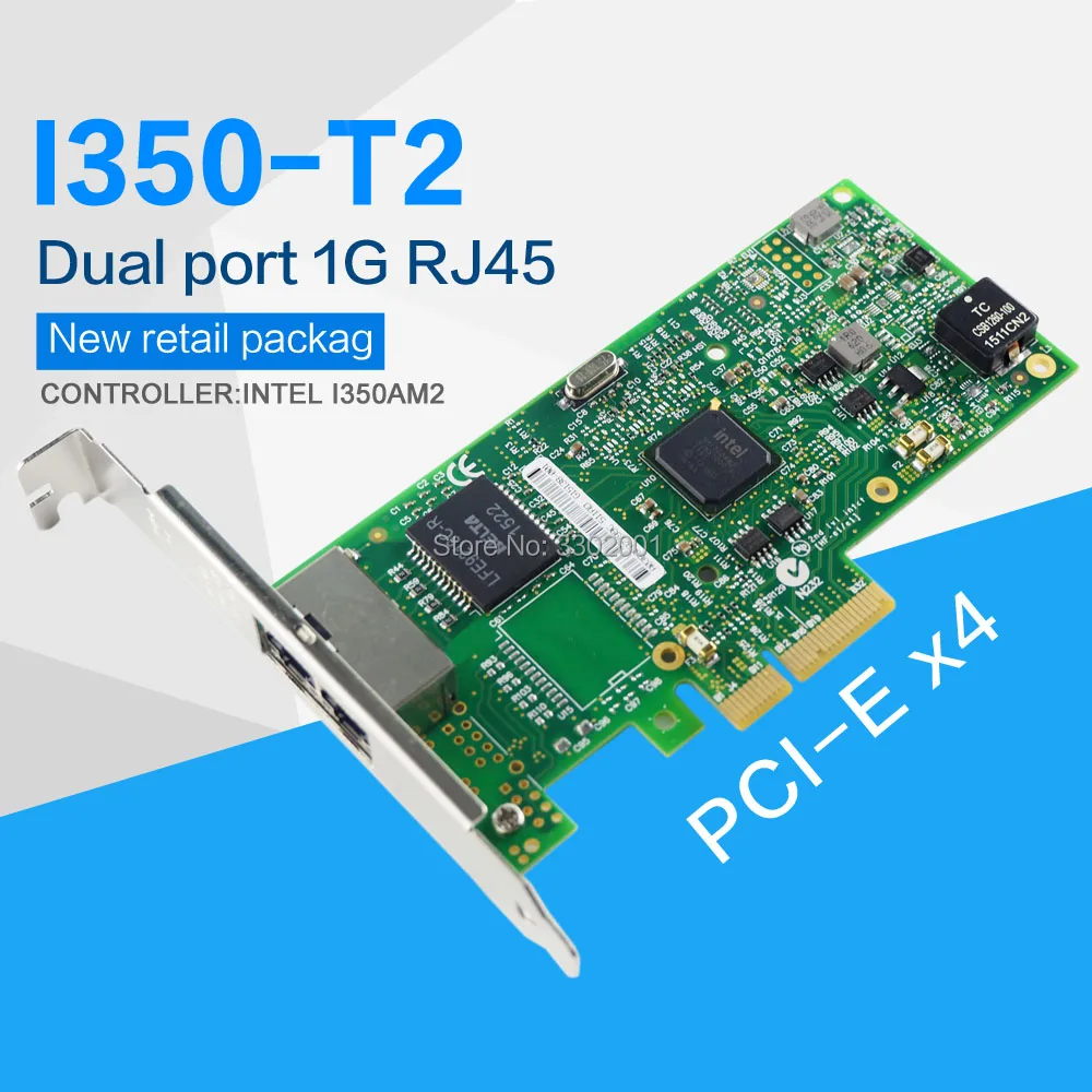 FANMI I350-T2 PCI-E 4X Server Dual RJ45 Port Gigabit Ethernet LAN Intel i350AM2 1G Network Card
FANMI I350-T2 PCI-E 4X Server Dual RJ45 Port Gigabit Ethernet LAN Intel i350AM2 1G Network Card