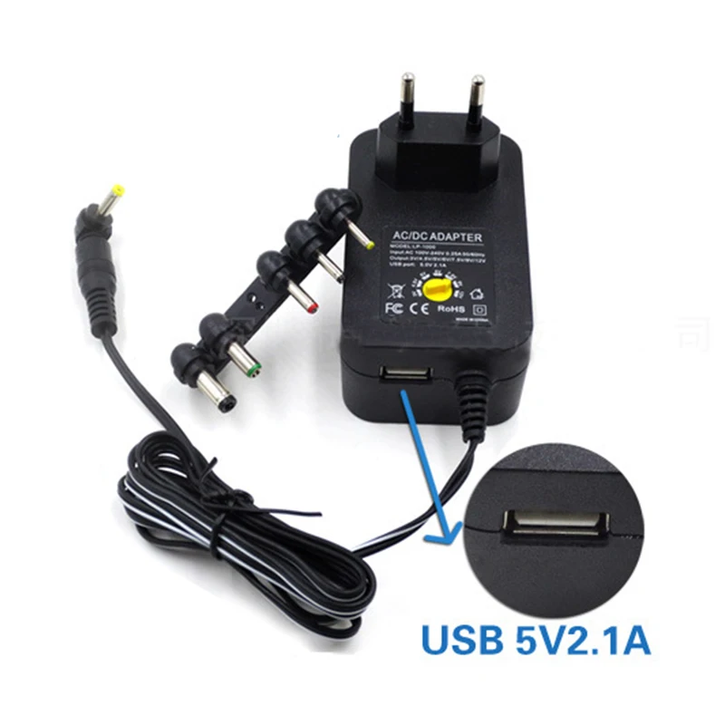 30W Multifunction Adjustable 3V 4.5V 5V 6V 7.5V 9V 12V AC DC Power Adapter Universal Charger Supply for LED Light Strip Lamp
30W Multifunction Adjustable 3V 4.5V 5V 6V 7.5V 9V 12V AC DC Power Adapter Universal Charger Supply for LED Light Strip Lamp