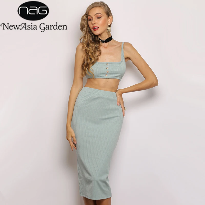 NewAsia Garden 2019 Summer Set Sexy 2 Piece Set Women Crop Top And Midi Skirt Set Two Piece Matching Sets Ensemble Femme Khaki
NewAsia Garden 2019 Summer Set Sexy 2 Piece Set Women Crop Top And Midi Skirt Set Two Piece Matching Sets Ensemble Femme Khaki