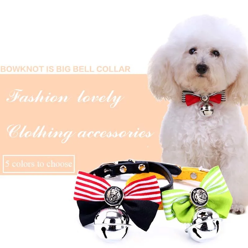 New Fashionable Cute Dog Cat Pet Bow Tie Collar with A Big Bell Dog Cat Pet Festival Clothing Accessories 5 Color XS-S
New Fashionable Cute Dog Cat Pet Bow Tie Collar with A Big Bell Dog Cat Pet Festival Clothing Accessories 5 Color XS-S
