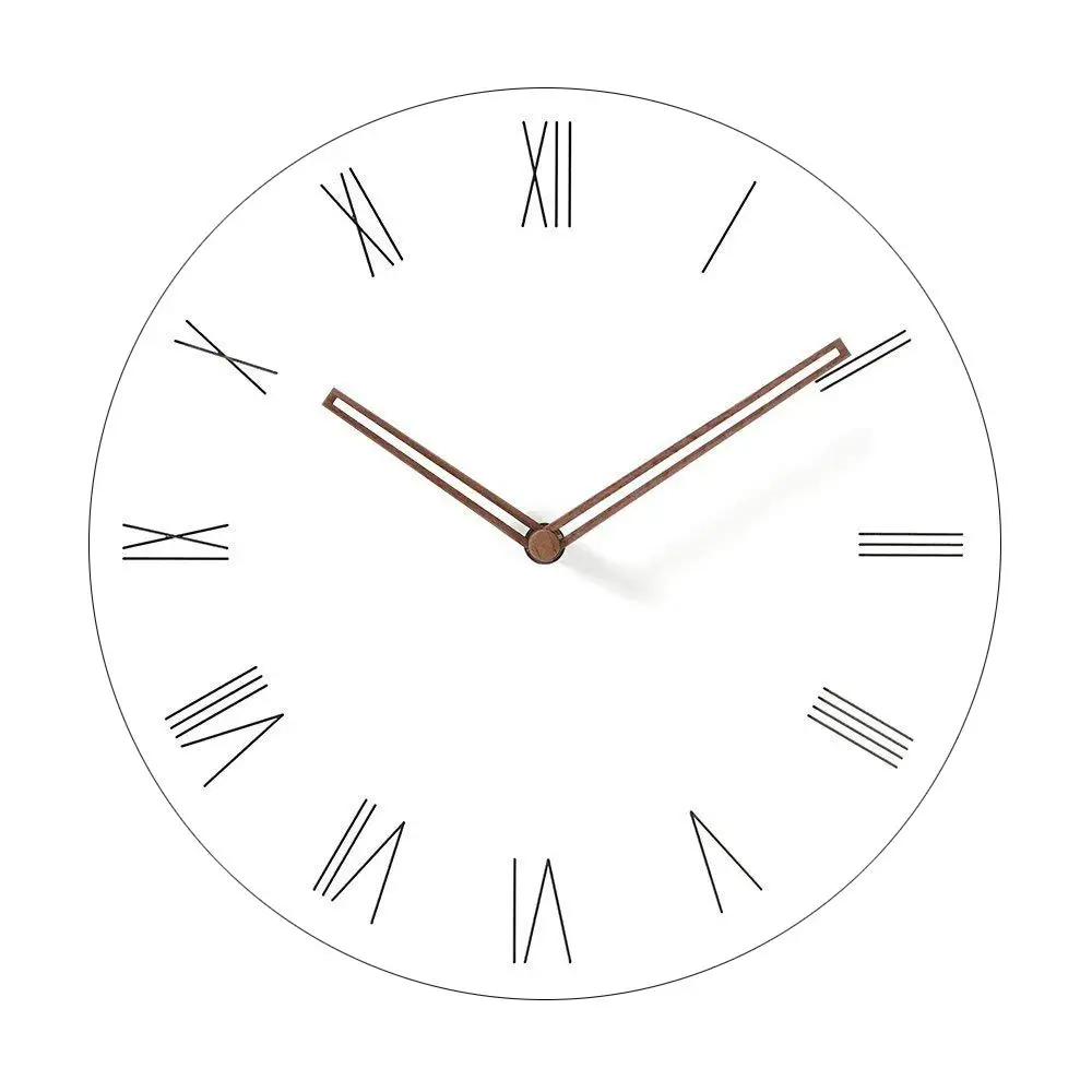 Simple Modern White Round Wooden Wall Clock 11 inch Non-ticking one AA battery powered
Simple Modern White Round Wooden Wall Clock 11 inch Non-ticking one AA battery powered