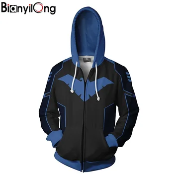 2019 spring and autumn men's hoodie super hero night wing 3D creative printing fashion sweatshirt zipper hoodie hip hop top
2019 spring and autumn men's hoodie super hero night wing 3D creative printing fashion sweatshirt zipper hoodie hip hop top