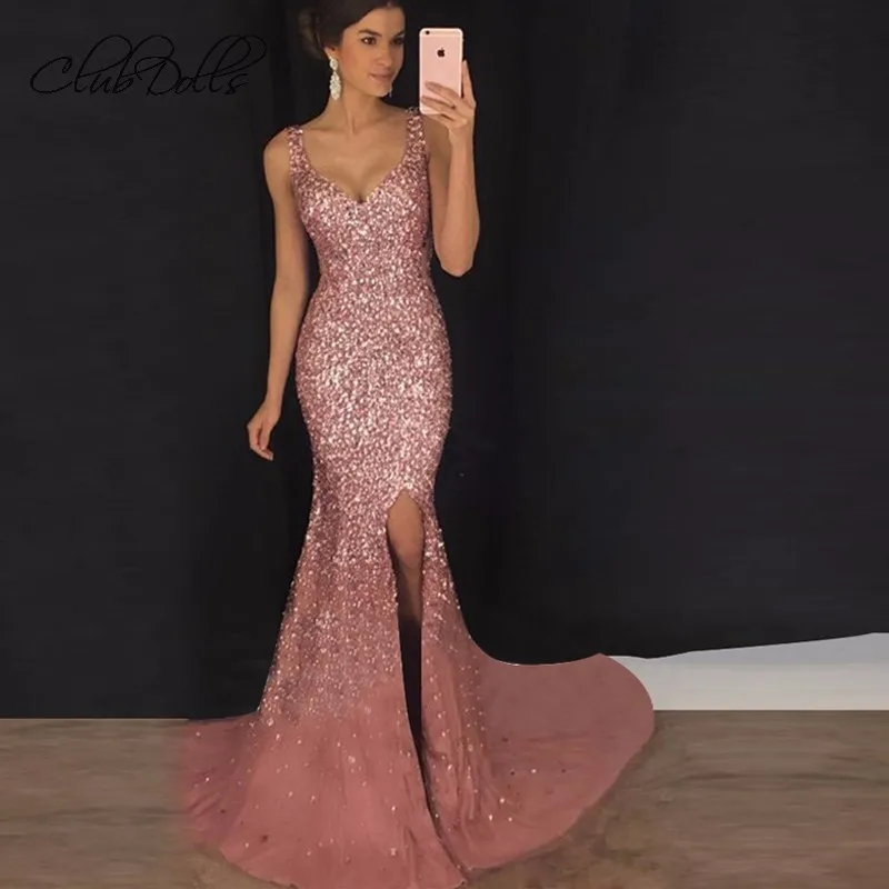 Women's Sheer Evening Dresses V Neck Vintage Sequin Splicing Dress Pink Party Sequined Backless Maxi Dresses
Women's Sheer Evening Dresses V Neck Vintage Sequin Splicing Dress Pink Party Sequined Backless Maxi Dresses