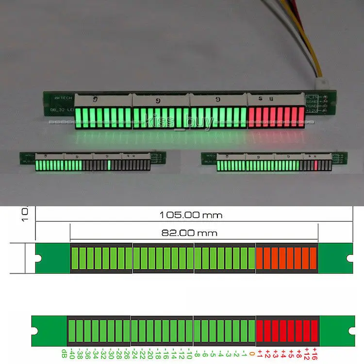 Mono 32 music Level indicator LED spectrum VU Meter Amplifier lamps Light Speed Adjust for mp3 Amplifier Board dc 7-12v
Mono 32 music Level indicator LED spectrum VU Meter Amplifier lamps Light Speed Adjust for mp3 Amplifier Board dc 7-12v