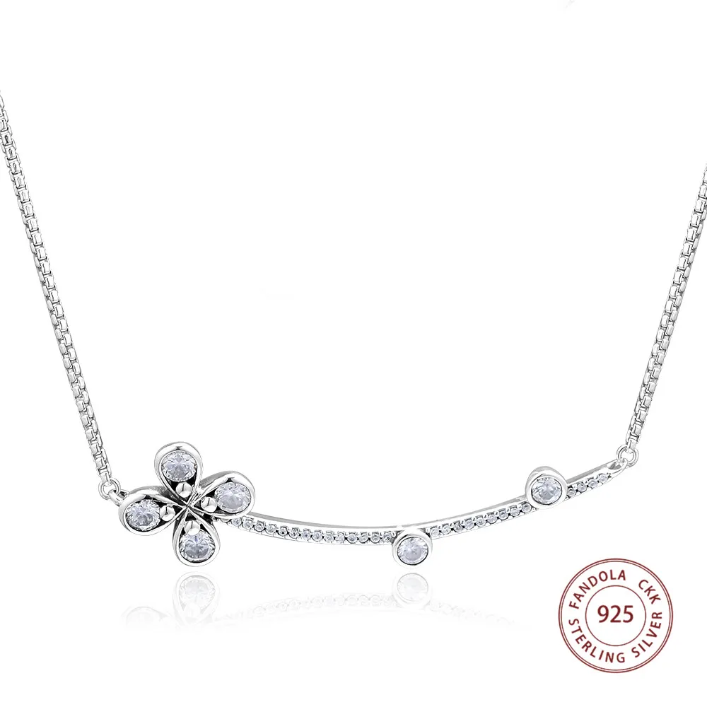 Authentic 925 Sterling Silver Four-Petal Flower Necklace Link Chain Pendant Necklaces for Women Fashion Jewelry Gift collares
Authentic 925 Sterling Silver Four-Petal Flower Necklace Link Chain Pendant Necklaces for Women Fashion Jewelry Gift collares
