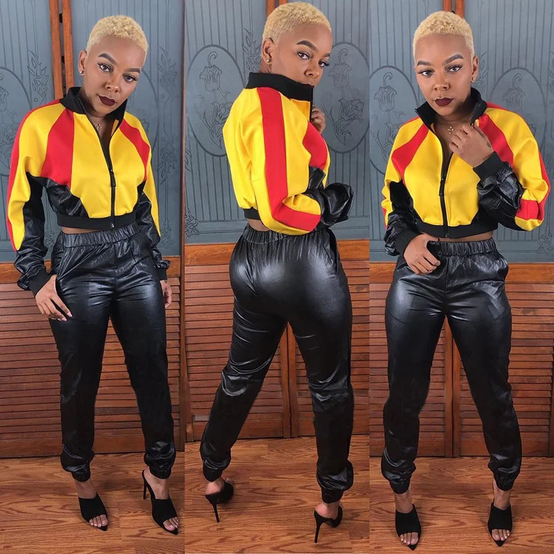 Sexy TWO PIECE SET Matching Ladies Club Outfits Pu Leather Jogger Pants Faux Fur Jacket Women Tweed Suits Vogue Streetwear Twin
Sexy TWO PIECE SET Matching Ladies Club Outfits Pu Leather Jogger Pants Faux Fur Jacket Women Tweed Suits Vogue Streetwear Twin