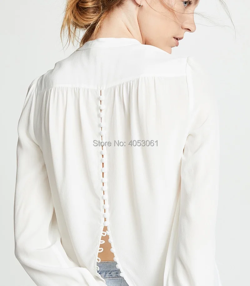 Bopstyle Silk 100% White/Black Blouse Shirt Features Back Buttoned - 2019SS/Spring Summer Women/Ladies Shirt Top
Bopstyle Silk 100% White/Black Blouse Shirt Features Back Buttoned - 2019SS/Spring Summer Women/Ladies Shirt Top
