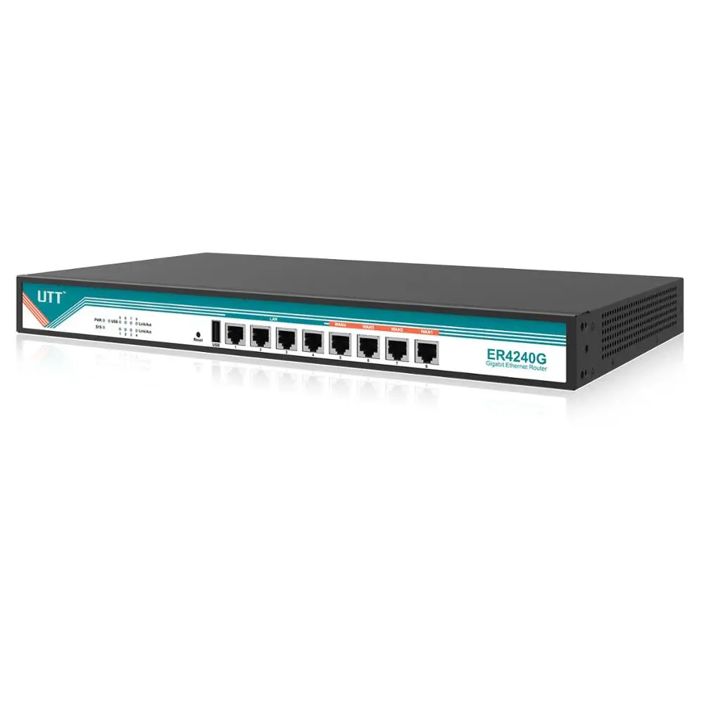 UTT ER4240G бизнесный Гигабитный VPN Маршрутизатор 4 WAN порта LAN баланс нагрузки/отказ NAT