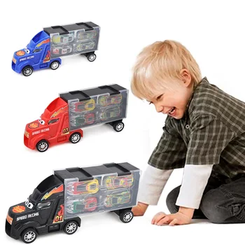 Kids 1PCS Transport Truck + 4PCS Mini Alloy Pull Back Inertia Cars Vehicle Metal Alloy Model Toy Children Boy Christmas Gift
Kids 1PCS Transport Truck + 4PCS Mini Alloy Pull Back Inertia Cars Vehicle Metal Alloy Model Toy Children Boy Christmas Gift
