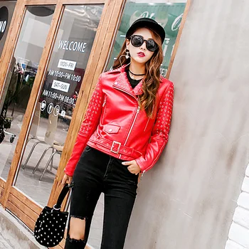 2019 New Autumn Women Pu Faux Leather Eyelet Hollow Out Jackets Female Zippers Black Streetwear Motorcycle Coats Outerwear
2019 New Autumn Women Pu Faux Leather Eyelet Hollow Out Jackets Female Zippers Black Streetwear Motorcycle Coats Outerwear