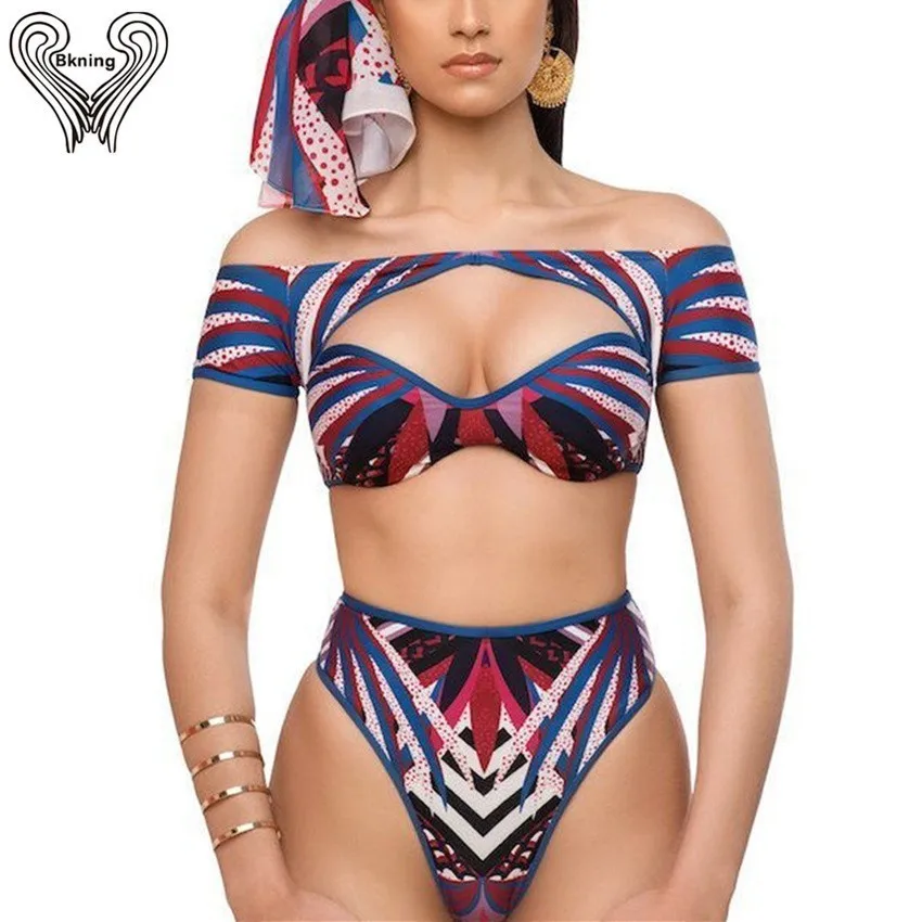 Off Shoulder Swimsuit High Waisted Bikini Set Short Sleeve Swimwear Woman 2019 Summer May Biquine Plavky Female Bathing Suits
Off Shoulder Swimsuit High Waisted Bikini Set Short Sleeve Swimwear Woman 2019 Summer May Biquine Plavky Female Bathing Suits