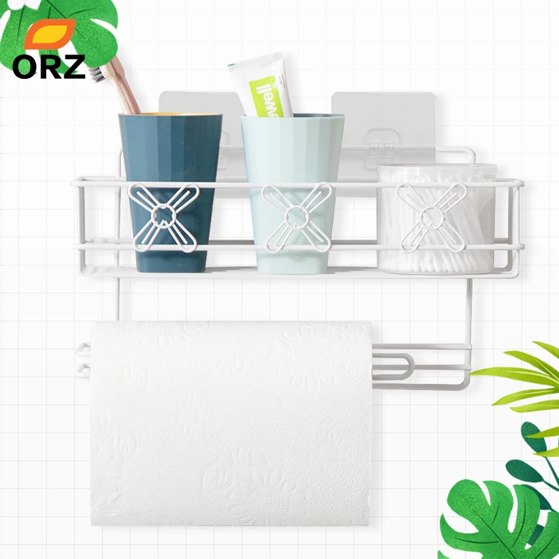 ORZ Bathroom Kitchen Organizer Shelf Paper Towel Holder Spice Rack Wall Mount Storage Basket for Kitchen Bathroom Accessories
ORZ Bathroom Kitchen Organizer Shelf Paper Towel Holder Spice Rack Wall Mount Storage Basket for Kitchen Bathroom Accessories