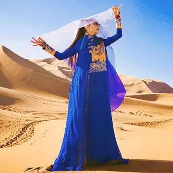 Blue Women National Style Slik Comfortable Embroidery Dragon Dress Elegant Long Sleeve Stand Lady Robe Gowns Formal Dresses
Blue Women National Style Slik Comfortable Embroidery Dragon Dress Elegant Long Sleeve Stand Lady Robe Gowns Formal Dresses