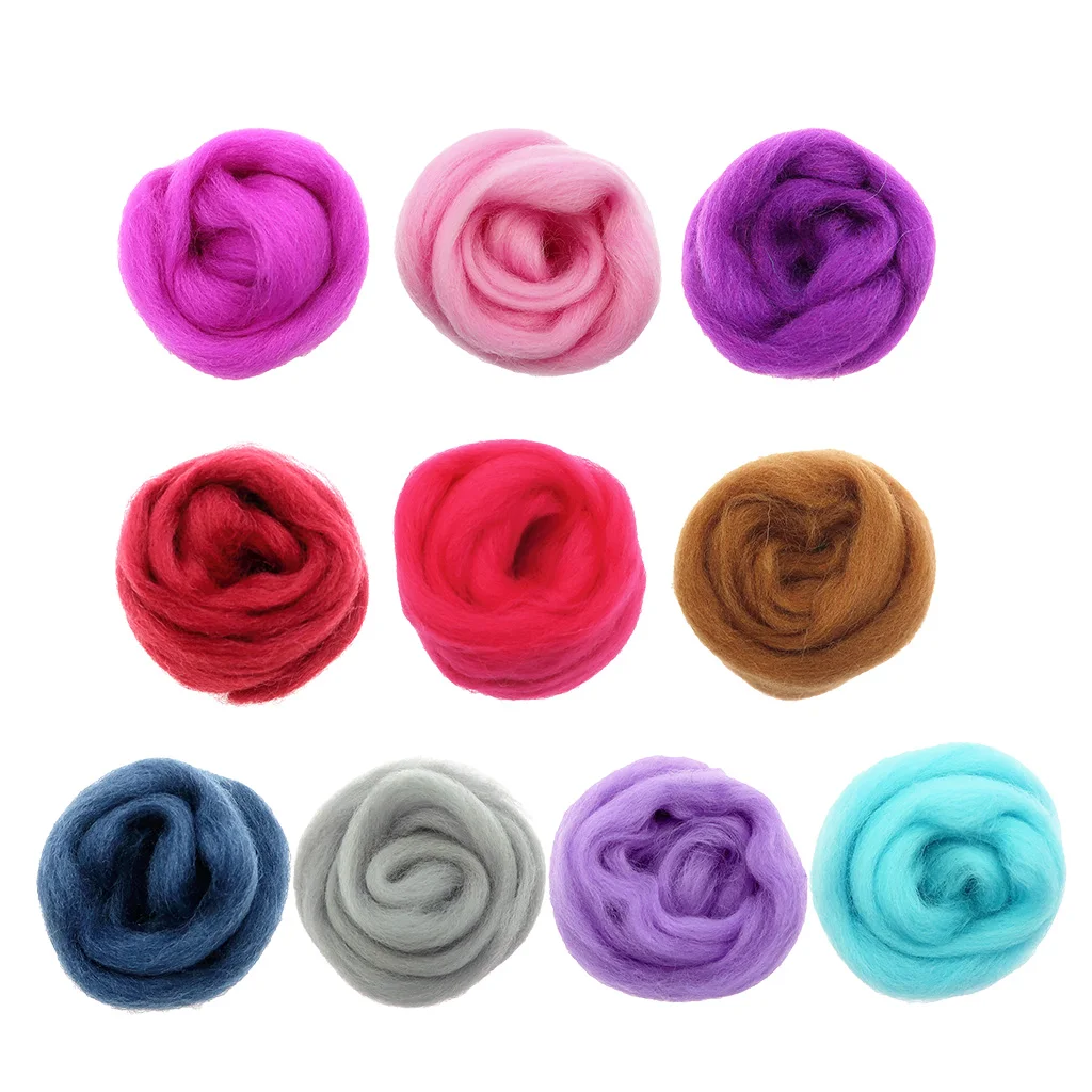 10g Soft Handmade Wool Roving Felting Wool for DIY Needle Felting Craft Material
10g Soft Handmade Wool Roving Felting Wool for DIY Needle Felting Craft Material