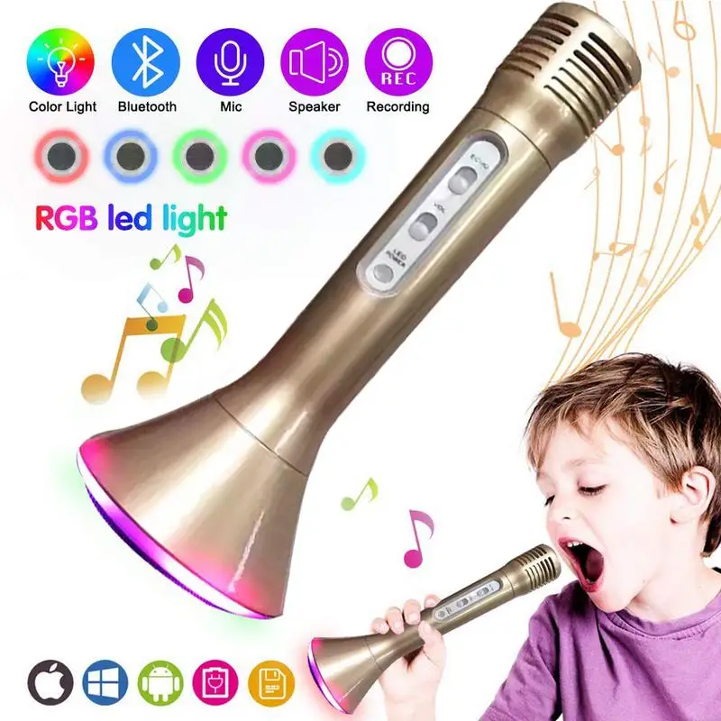 Wireless Bluetooth Karaoke Portable Speaker Microphone Player Adapter For Family Gathering For IPhone Android Smart Phones
Wireless Bluetooth Karaoke Portable Speaker Microphone Player Adapter For Family Gathering For IPhone Android Smart Phones
