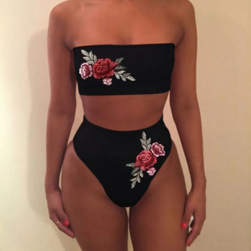Swimwear 2019 Floral Print Tube top Women Sexy High Waist Swimsuit Bandeau Bikini Female Bathing Suit Biquini Summer Beachwear
Swimwear 2019 Floral Print Tube top Women Sexy High Waist Swimsuit Bandeau Bikini Female Bathing Suit Biquini Summer Beachwear