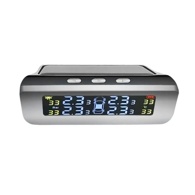 Solar Car TPMS Tire Pressure Monitoring System 3-Digit LCD USB Charging with 4 Sensors
Solar Car TPMS Tire Pressure Monitoring System 3-Digit LCD USB Charging with 4 Sensors