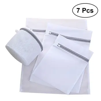 7pcs/set Mesh Laundry Bags Zipper Wash Bags Thickened Travel Storage Bag For Blouse Underwear Socks
7pcs/set Mesh Laundry Bags Zipper Wash Bags Thickened Travel Storage Bag For Blouse Underwear Socks