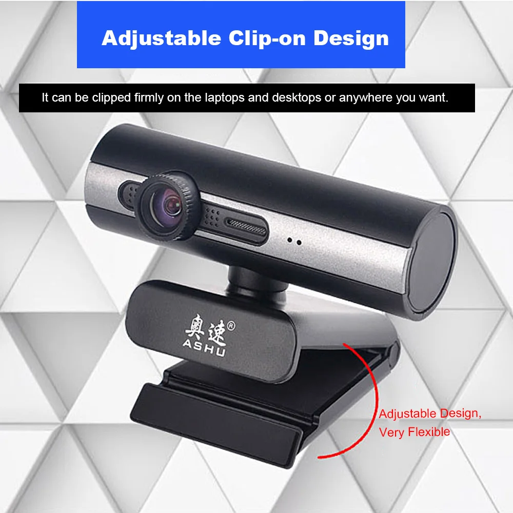 ASHU Webcam Full HD 1080P USB 2.0 Web Digital Camera Built-in Microphone Clip-on 2.0 Megapixel CMOS Camera Web Cam for Computer
ASHU Webcam Full HD 1080P USB 2.0 Web Digital Camera Built-in Microphone Clip-on 2.0 Megapixel CMOS Camera Web Cam for Computer