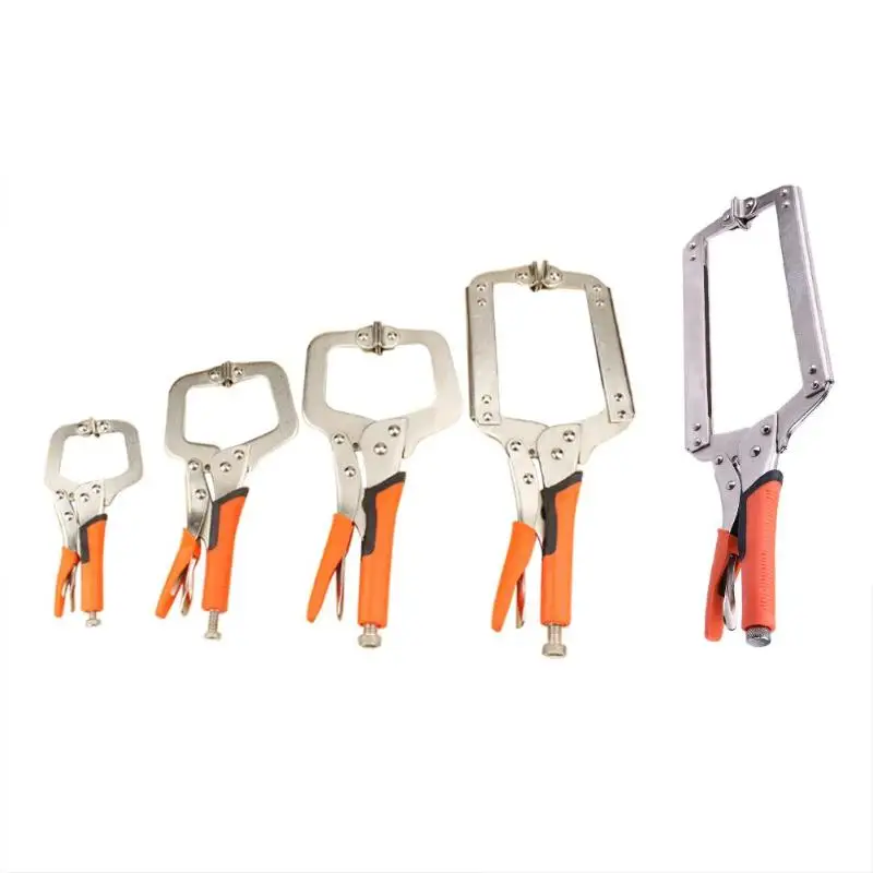 

6", 9", 11", 14", 18"inches Face Clamp Multi-function Steel C Type Clip Vise Grip Locking Plier Woodworking Clamps Clips