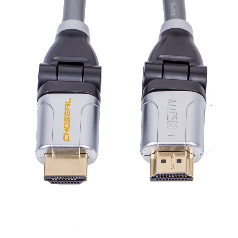 Hdmi кабель Choseal QS8135 2 0 V с разъемом Папа папа поворотный терминал 3D 4 K ТВ для PS3