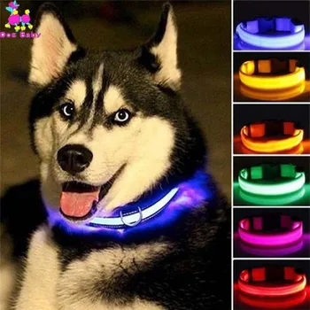Nylon LED Pet Dog Collar Night Safety Flashing Glow In The Dark Dogs Leash Neck Band Luminous Fluorescent Collars Pets Supplies.
Nylon LED Pet Dog Collar Night Safety Flashing Glow In The Dark Dogs Leash Neck Band Luminous Fluorescent Collars Pets Supplies.