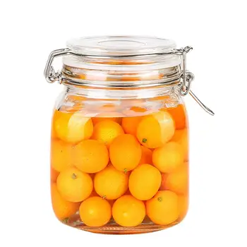 Clear Square Glass Jars Storage Container with Stainless Steel Buckle for Sealing
Clear Square Glass Jars Storage Container with Stainless Steel Buckle for Sealing