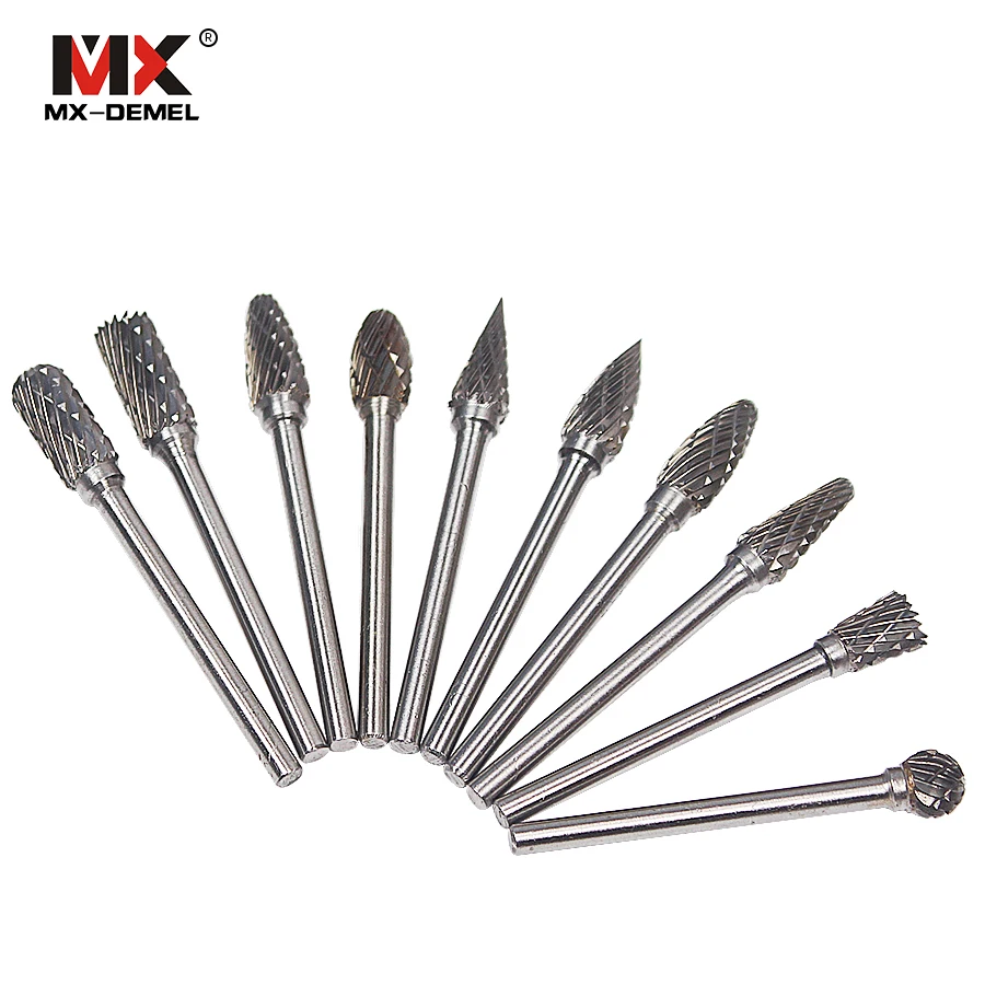 10PCS Tungsten Carbide Burs Sets Rotary Mini Drill Accessories Drill Grinding Burrs Tungsten Sharpening Drill Bits
10PCS Tungsten Carbide Burs Sets Rotary Mini Drill Accessories Drill Grinding Burrs Tungsten Sharpening Drill Bits