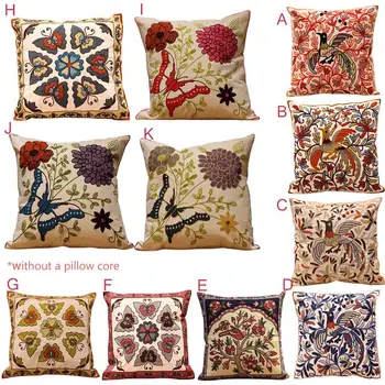 Ethnic Style Pillow Case Fashionable Bed Embroidery Flower Thickened Seat Cushion Pillow Cover Christmas 
Ethnic Style Pillow Case Fashionable Bed Embroidery Flower Thickened Seat Cushion Pillow Cover Christmas