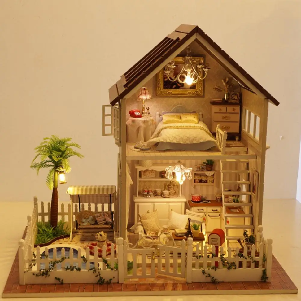 ESTINK Wooden Handmade Miniature Dollhouse 3D Puzzles DIY 2-LayersHouse Kit Creative Room DIY with LED Lights Music Movement
ESTINK Wooden Handmade Miniature Dollhouse 3D Puzzles DIY 2-LayersHouse Kit Creative Room DIY with LED Lights Music Movement