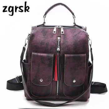 Soft Leather College Backpack Woman Fashion Female Backpack Bag Large Capacity School Bag Tassel Mochila Feminina Women Rucksack
Soft Leather College Backpack Woman Fashion Female Backpack Bag Large Capacity School Bag Tassel Mochila Feminina Women Rucksack