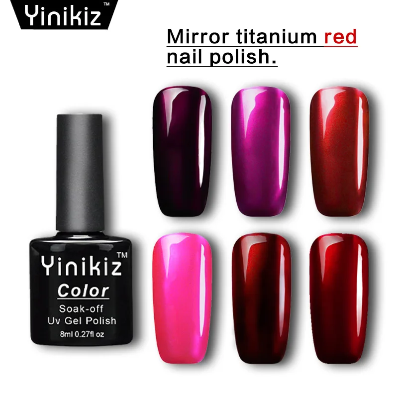 Yinikiz 8ml Glitter Titanium Red Gel Varnish Mirror Metal Color Nail Gel Polish UV Gel Nail Long Lasting Nail Varnish Lacquer
Yinikiz 8ml Glitter Titanium Red Gel Varnish Mirror Metal Color Nail Gel Polish UV Gel Nail Long Lasting Nail Varnish Lacquer