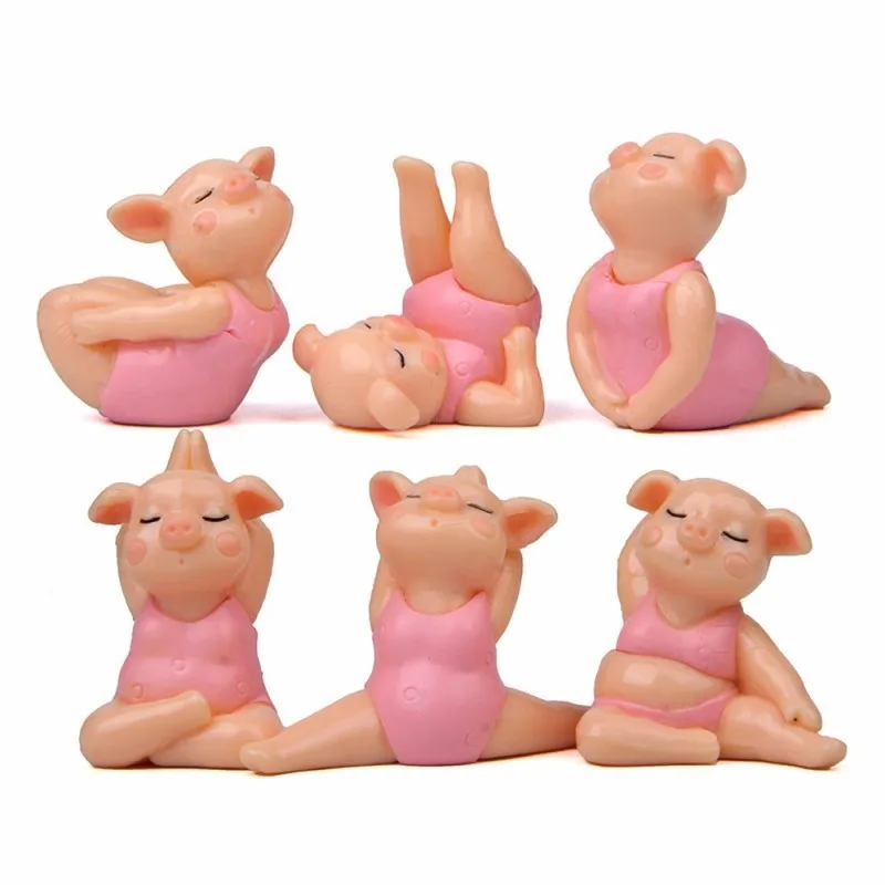 6pc Yoga Pig Lady Statue Mini Figurine Animal Model Car Ornament Moder Craft Cake Decor Miniature Home Decoration Accessories
6pc Yoga Pig Lady Statue Mini Figurine Animal Model Car Ornament Moder Craft Cake Decor Miniature Home Decoration Accessories