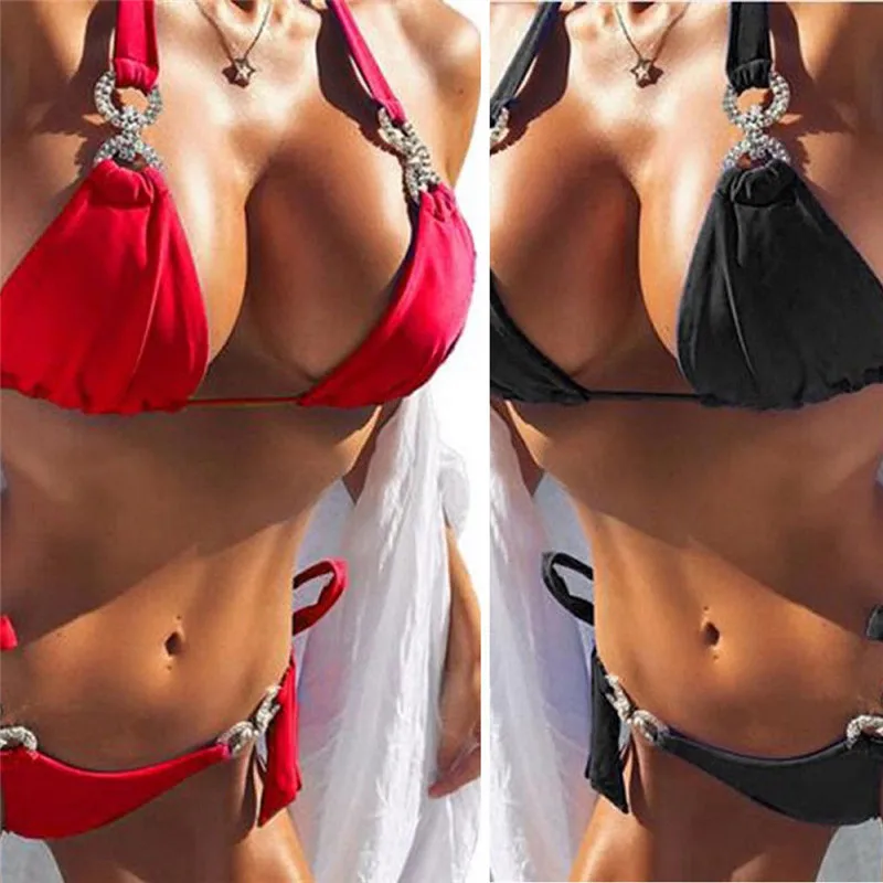 2019 New Sexy Women Swimwear Bandage Halter Bikini Set Push-up Padded Bra Sets Bathing Suit Swimsuit for Female Beach Clothing
2019 New Sexy Women Swimwear Bandage Halter Bikini Set Push-up Padded Bra Sets Bathing Suit Swimsuit for Female Beach Clothing