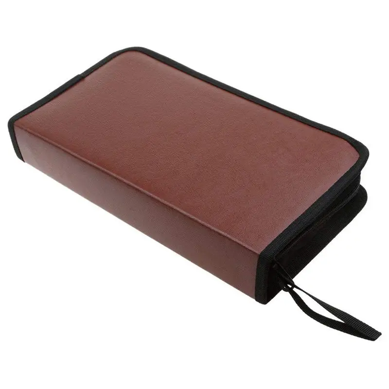 80-Discs Portable Leather Storage Bag Zippered Storage Case for CD DVD Hard Disk Album - Brown
80-Discs Portable Leather Storage Bag Zippered Storage Case for CD DVD Hard Disk Album - Brown