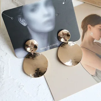 Double Golden Surface waves Minimalist Geometrical Metal Brass Earrings Drop Earring 1Pair Hammered Coin Disc Simple Big
Double Golden Surface waves Minimalist Geometrical Metal Brass Earrings Drop Earring 1Pair Hammered Coin Disc Simple Big